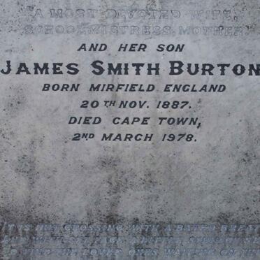 BURTON Lizzie nee SMITH 1867-1900 :: BURTON James Smith 1887-1978 
