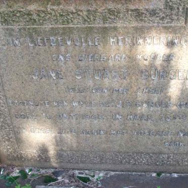 BURGER Jane Stuart nee VAN DER AMEE -1946 