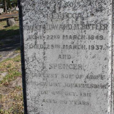 BUTLER Rebecca 1849-1937 :: BUTLER Spencer -1911