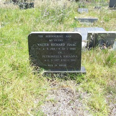 BLAKE Walter Richard Isaac 1913-1985 &amp; Petronella Johanna 1917-2000