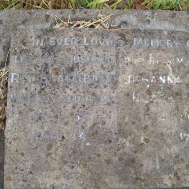 BLACKBURN R.T. -1952 &amp; Johanna ? -1902-??