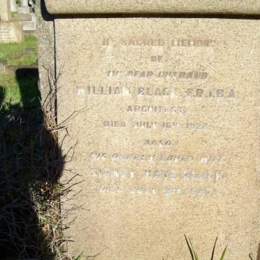 BLACK William -1922 &amp; Sidney Kaye -1947