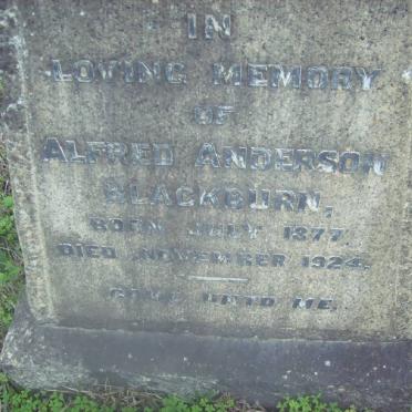 BLACKBURN Alfred Anderson 1877-1924