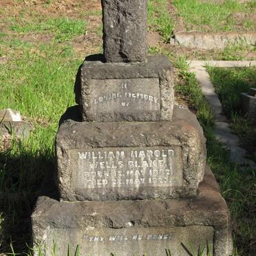 BLAKE William Harold Wells 1882-1923