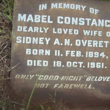 OVERETT Mabel Constance 1894-1961