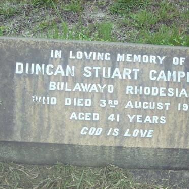 CAMPBELL Duncan Stuart -1908