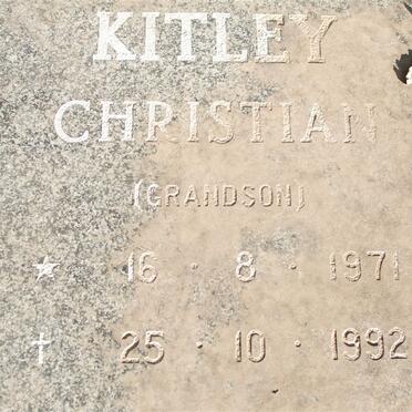 CANNELL Robert Holmes 1864-1953 &amp; Johanna Magdalena CELLIERS 1899-1982, KITLEY Christian 1971-1992_3