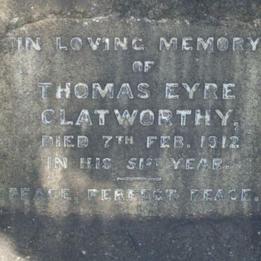 CLATWORTHY Thomas Eyre -1912