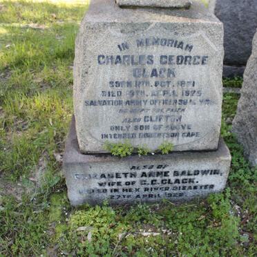 CLARK Charles George 1871-1925 &amp; Elizabeth Anne BALDWIN -1928 :: CLARK Clifton