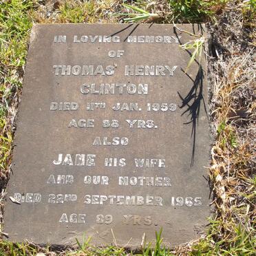 CLINTON Thomas Henry -1959 &amp; Jane -1965