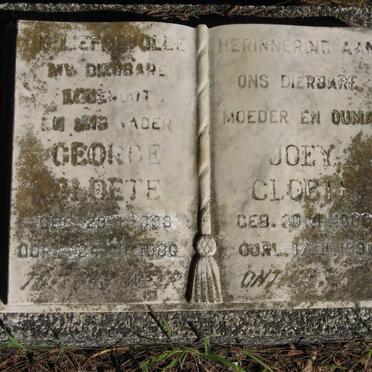 CLOETE George 1898-198? &amp; Joey 1906-1990