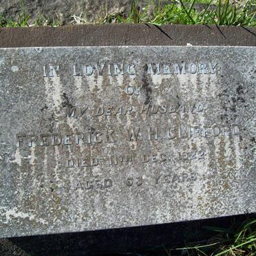 CLIFFORD Frederick W.H. -1922