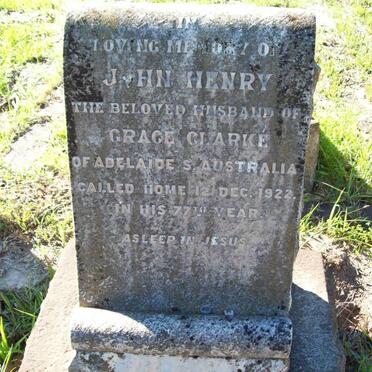 CLARKE John Henry -1922