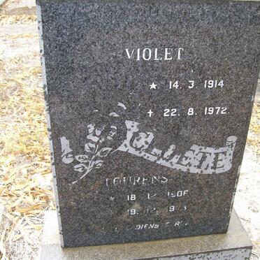 CLOETE Lourens 1916-1973 &amp; Violet 1914-1972