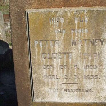 CLOETE Peter Watney 1890-1935