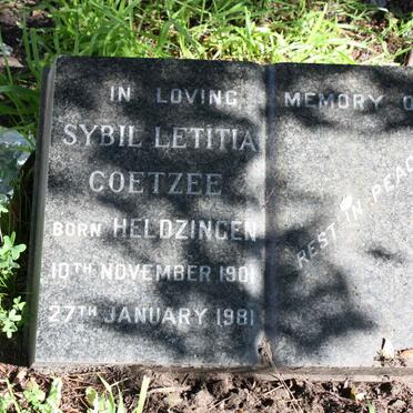 COETZEE Sybil Letitia nee HELDZINGEN 1901-1981