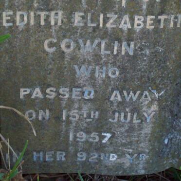 COWLING Edith Elizabeth -1957 