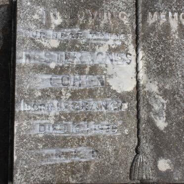 COHEN Hester Agnes nee LE GRANGE -1939