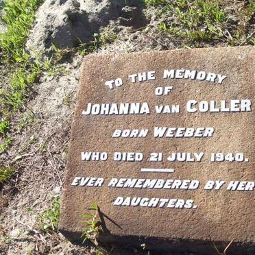 COLLER Johanna, van nee WEEBER -1940