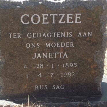 COETZEE Janetta 1895-1982