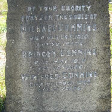 COMMINS Michael -1910 :: COMMINS Bridget -1916 :: COMMINS Winifred -1922