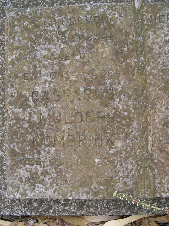 COMBRINK Casparus Mulder 1884-1973