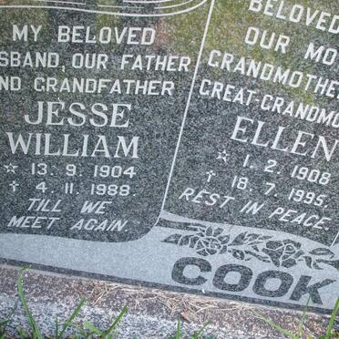 COOK Jesse William 1904-1988 &amp; Ellen 1908-1995