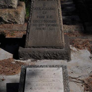 COLLINS Lucy Magdalene, COCK nee HART 1898-1981 :: COCK-COLLINS Cecil S.C. -1952