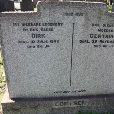 COETSER Dirk -1950 &amp; Gertruida -1975