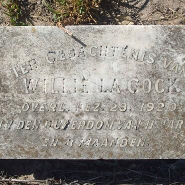 COCK Willie, la -1920