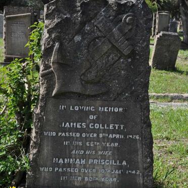 COLLETT James -1926 &amp; Hannah Priscilla -1942