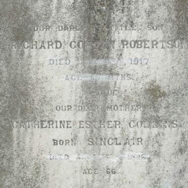 COLLINS Richard Gordon Robertson -1917 :: COLLINS Catherine Esther nee SINCLAIR -1926