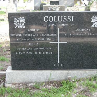 COLUSSI Angelo 1901-1974 &amp; Luigia 1902-1984 :: COLUSSI Anthony 1954-1954