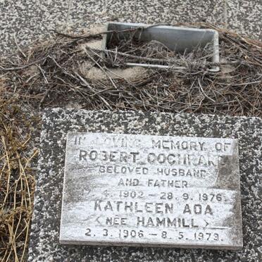 COCHRANE Robert 1902-1976 &amp; Kathleen Ada HAMMILL 1906-1973