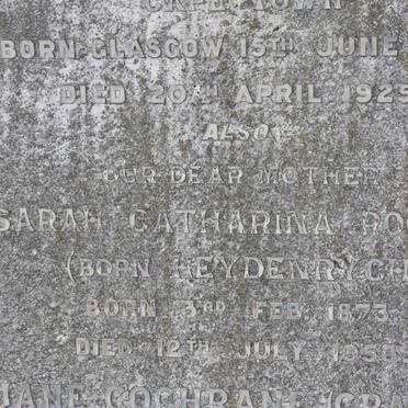 ROGIERS Sarah Catharina nee HEYDENRYCH 1873-1958