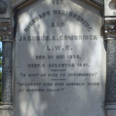 COMBRINCK Jacobus A. 1828-1891 
