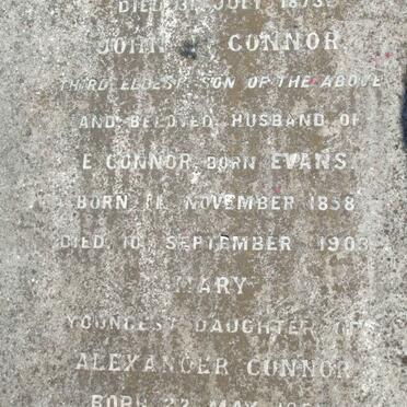 CONNOR John F. 1858-1903 :: CONNOR Mary 1865-1922