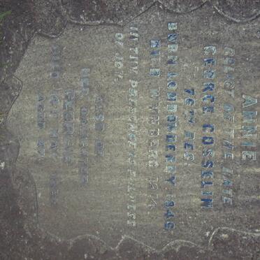 COSSELIN Annie 1846-1914 :: COSSELIN Georgie -1925