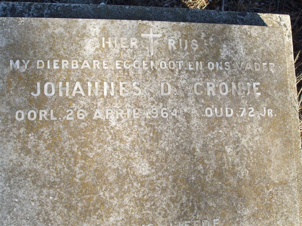 CRONJE Johannes D. -1964