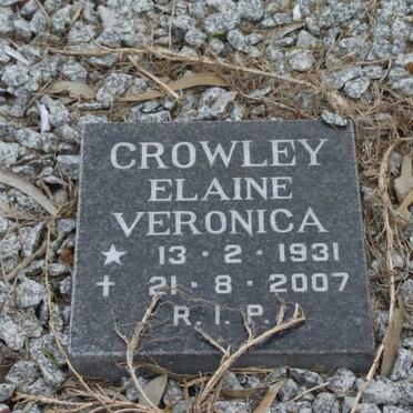 CROWLEY Elaine Veronica 1931-2007