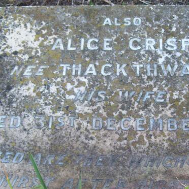 CRISP Alice nee THACKTHWAITE -1934