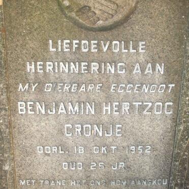 CRONJE Benjamin Hertzog -1952