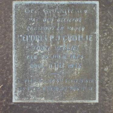 CRONJE Hendrik P.J. 1873-1943