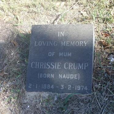 CRUMP Chrissie nee NAUDE 1884-1974