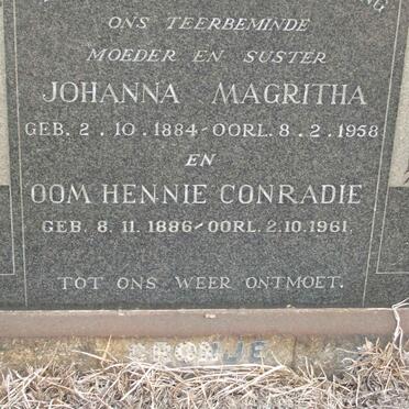 CRONJE Hennie Conradie 1886-1961 &amp; Johanna Magritha 1884-1958