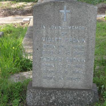 CRONIN Thomas 1893-1954 &amp; Violet 1896-1952