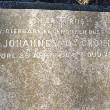 CRONJE Johannes D. -1964