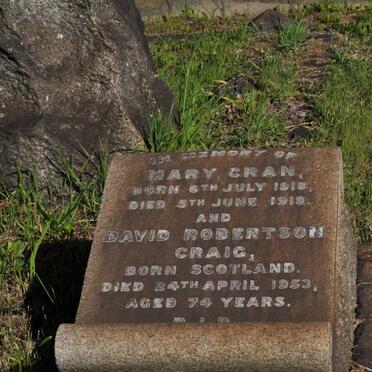 CRAIG David Robertson -1953 :: CRAN Mary 1918-1919