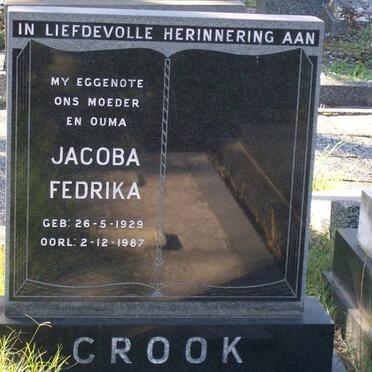 CROOK Jacoba Fedrika 1929-1987