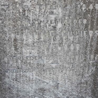 CILLIERS Daniel Hendrik 1852-1925 &amp; Johanna C. PIENAAR -1927